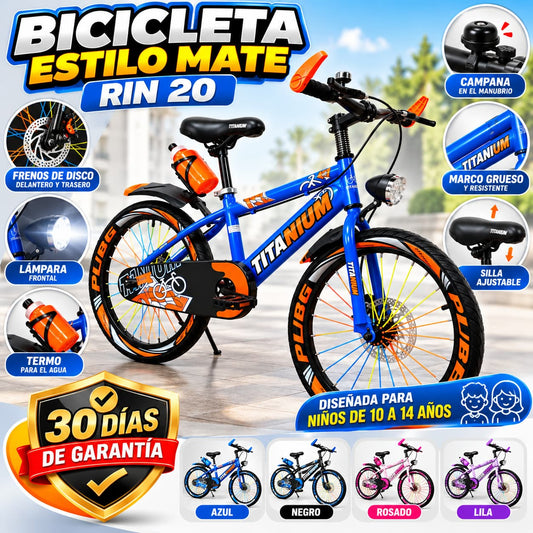 ⭐ Bicicleta Titanium Rin 20 Con Un Diseño que Roba Miradas